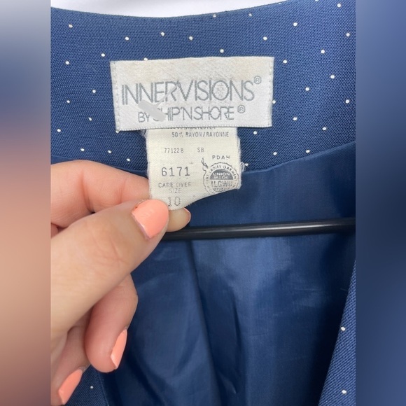 Innervisions by shipnshore size 10 blue and white polka dots skirt set - Picture 2 of 11